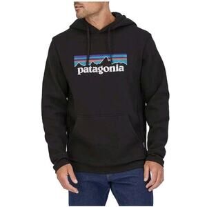 Patagonia Uprisal Hoodie Black Graphic Pullover Gorpcore Athleisure Adventure M